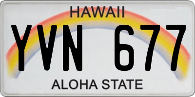 HI license plate YVN677