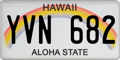 HI license plate YVN682