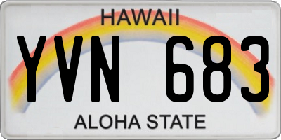 HI license plate YVN683