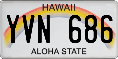 HI license plate YVN686