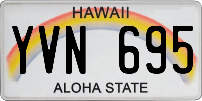 HI license plate YVN695
