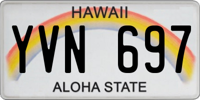 HI license plate YVN697
