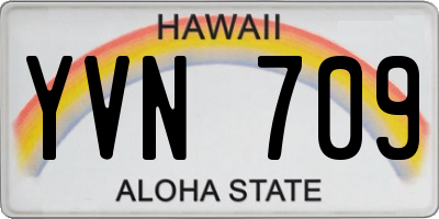 HI license plate YVN709