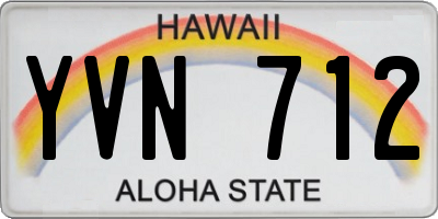 HI license plate YVN712