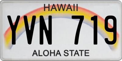 HI license plate YVN719