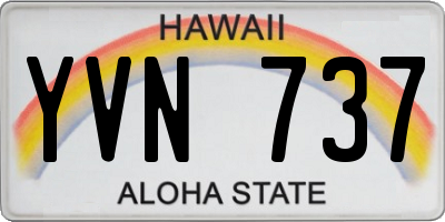 HI license plate YVN737