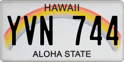 HI license plate YVN744