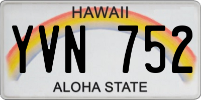 HI license plate YVN752
