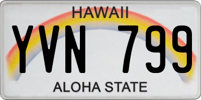HI license plate YVN799