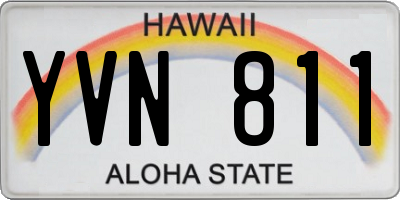 HI license plate YVN811