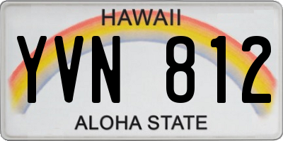 HI license plate YVN812