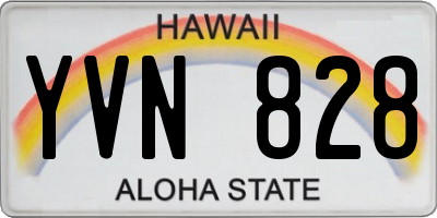HI license plate YVN828