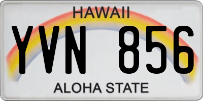 HI license plate YVN856