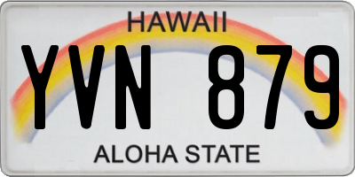 HI license plate YVN879