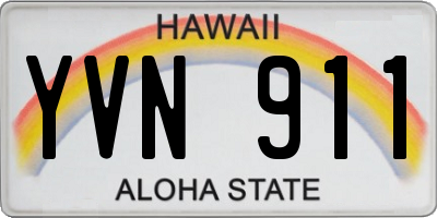 HI license plate YVN911