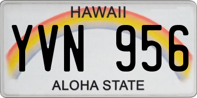 HI license plate YVN956