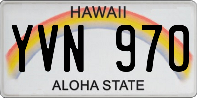 HI license plate YVN970