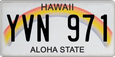 HI license plate YVN971