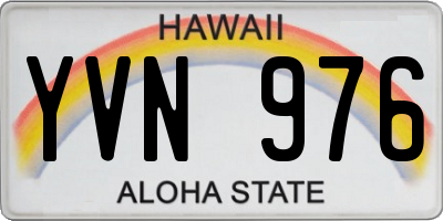 HI license plate YVN976