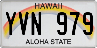 HI license plate YVN979
