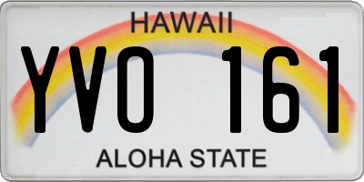 HI license plate YVO161