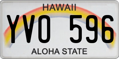 HI license plate YVO596