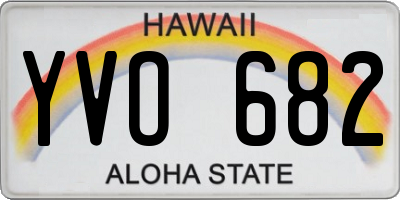 HI license plate YVO682