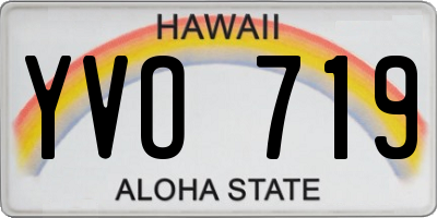 HI license plate YVO719
