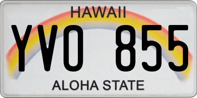 HI license plate YVO855