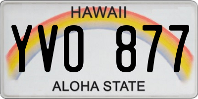 HI license plate YVO877