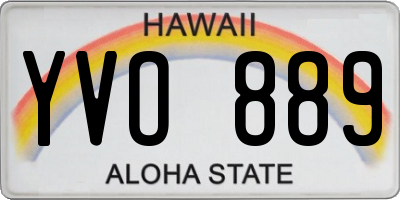 HI license plate YVO889