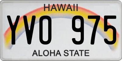 HI license plate YVO975