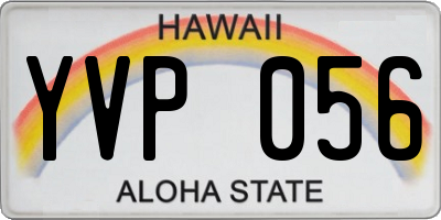 HI license plate YVP056