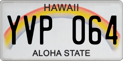 HI license plate YVP064