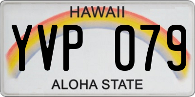 HI license plate YVP079