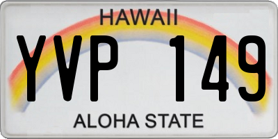 HI license plate YVP149
