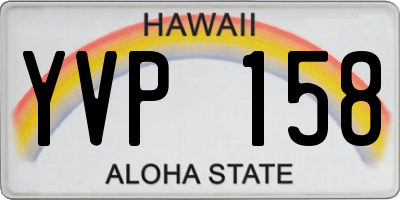 HI license plate YVP158