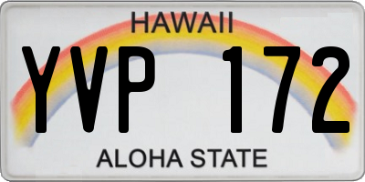 HI license plate YVP172