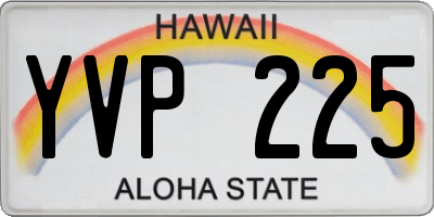 HI license plate YVP225