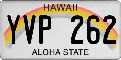 HI license plate YVP262