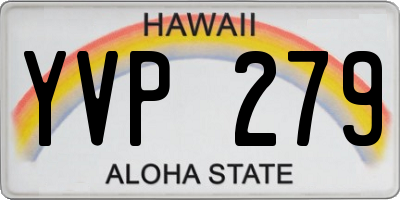 HI license plate YVP279
