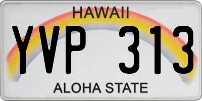 HI license plate YVP313