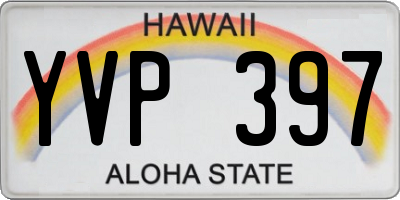 HI license plate YVP397
