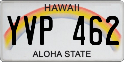 HI license plate YVP462
