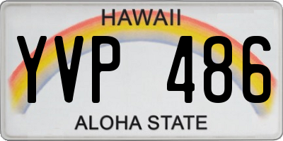 HI license plate YVP486