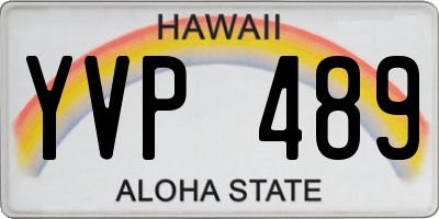 HI license plate YVP489