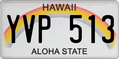 HI license plate YVP513