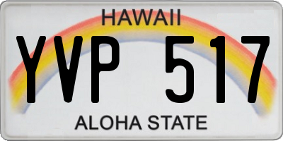HI license plate YVP517