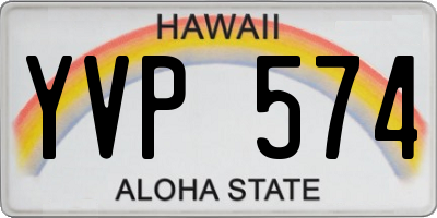 HI license plate YVP574