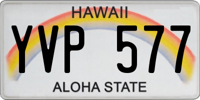 HI license plate YVP577